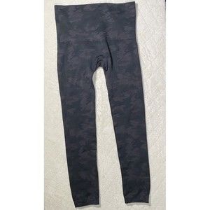 Spanx Yoga Running Leggings Gray Camo High Waist Slimming Stretch Women’s 1X